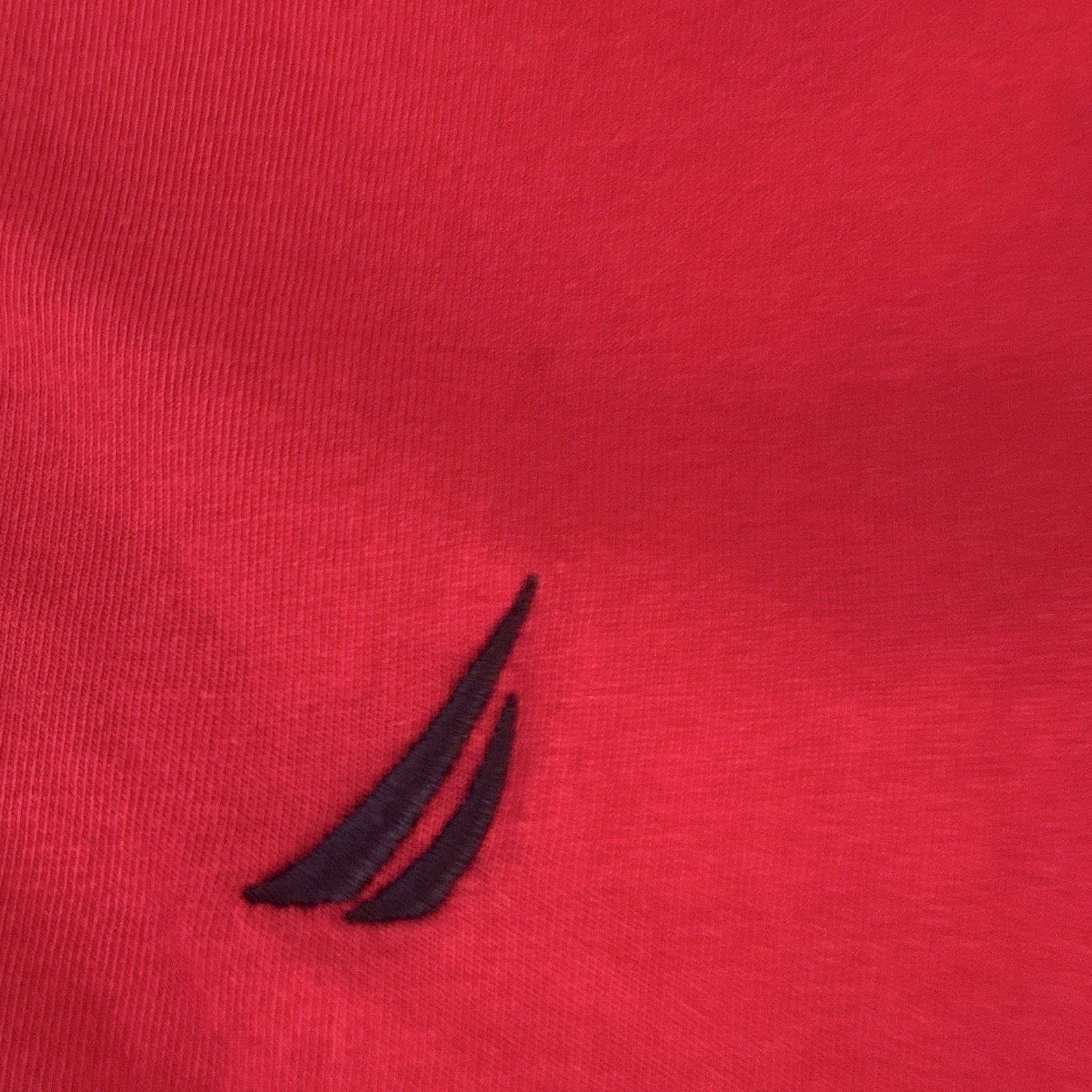 Nautica Men’s Red Crew Neck Short Sleeve Cotton Knit Solid Logo T-Shirt XL gallery