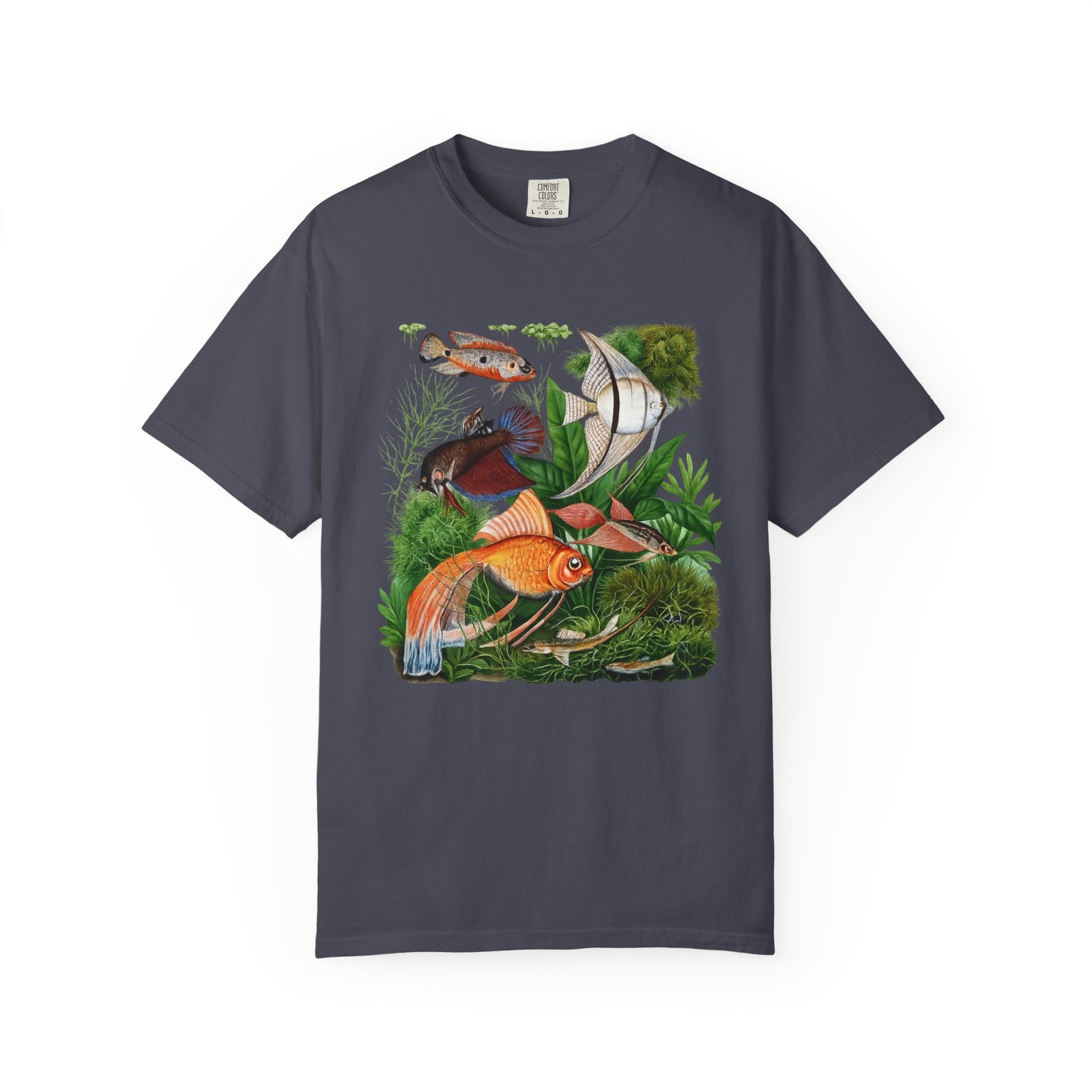 Aquarium Fish Goldfish Comfort Colors T-Shirt | Vintage Aquatic Illustration gallery