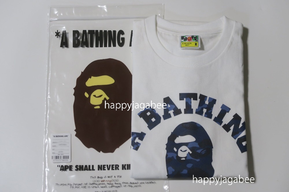 A BATHNIG APE Men's COLOR CAMO COLLEGE TEE 1L80110016 gallery