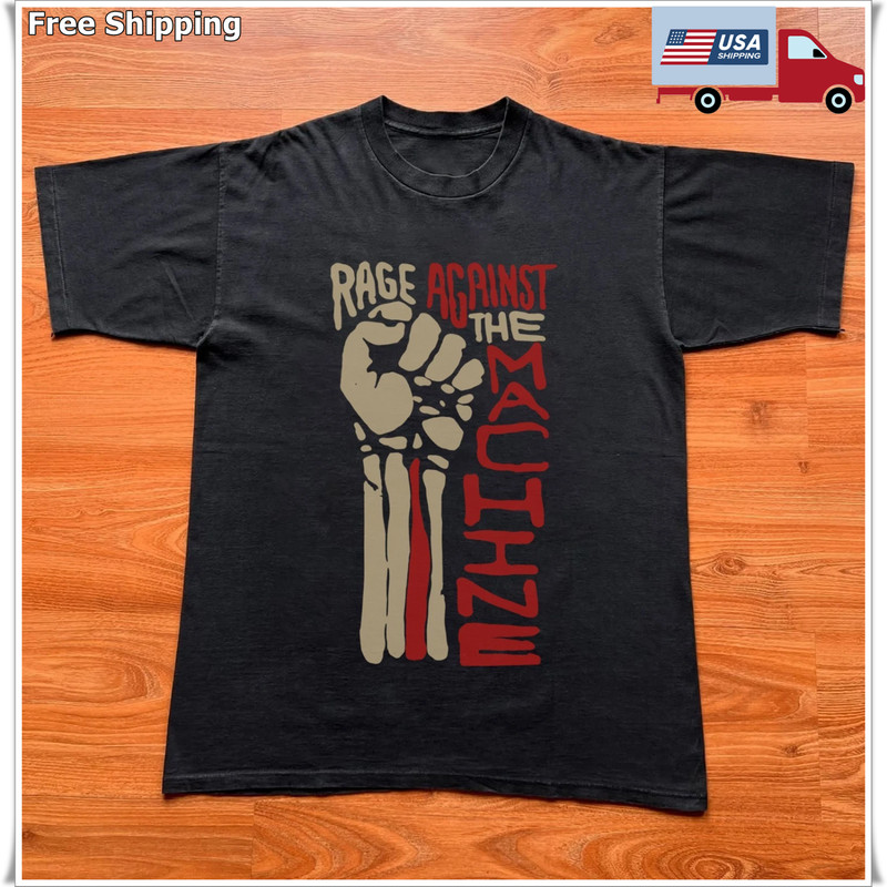 Rage Against the Machine Rock Band Unisex Black T-Shirt, Size S-5XL
