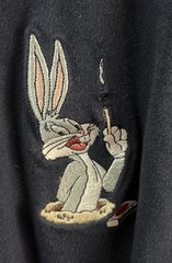 1999 Warner Bros Studio Store Bugs Bunny & Taz Pocket T Shirt Blue XL