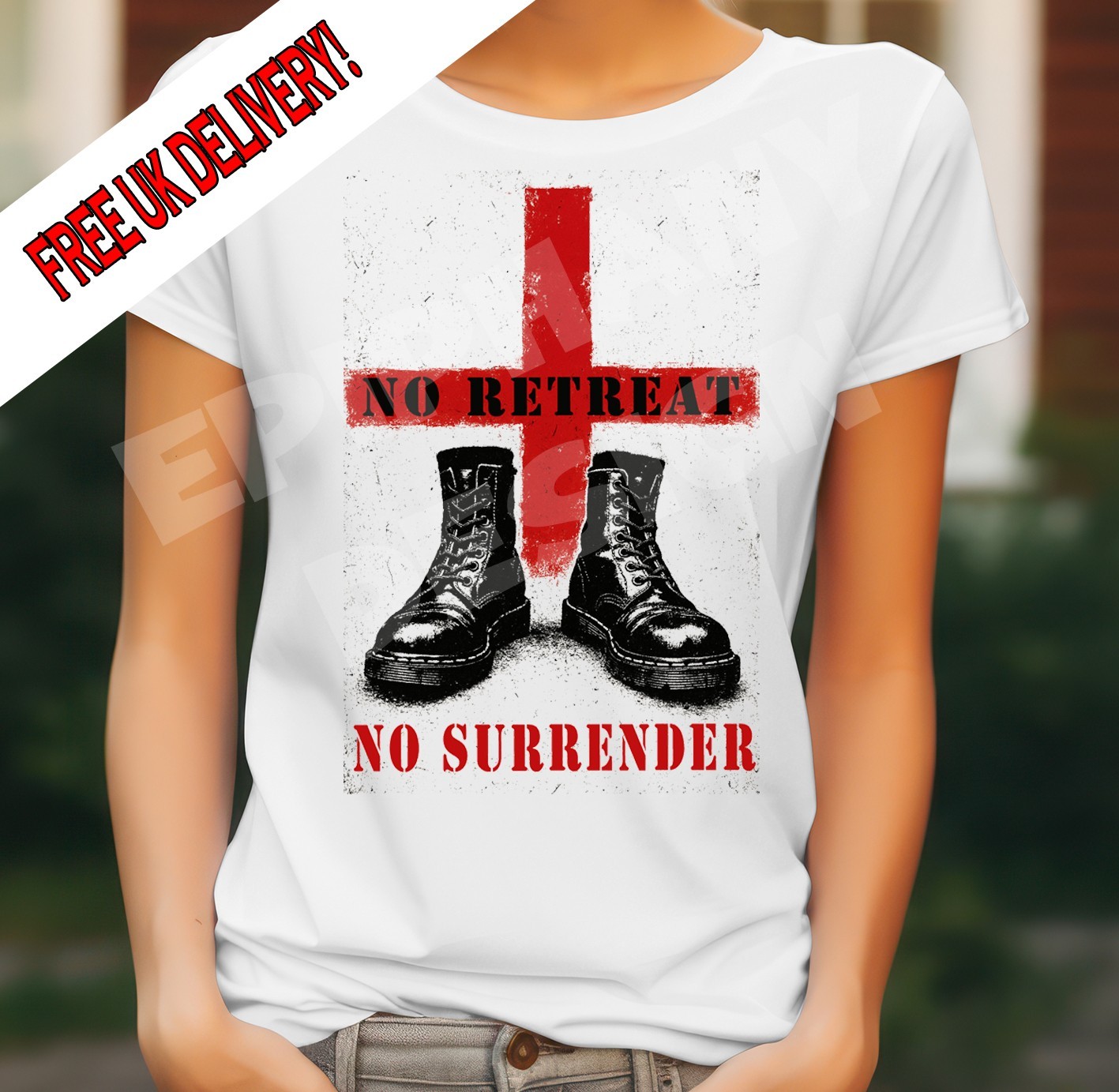 Mens Flag Of St George T Shirt Skinhead Oi! 2 Tone Ska Also Ladies Proud English gallery