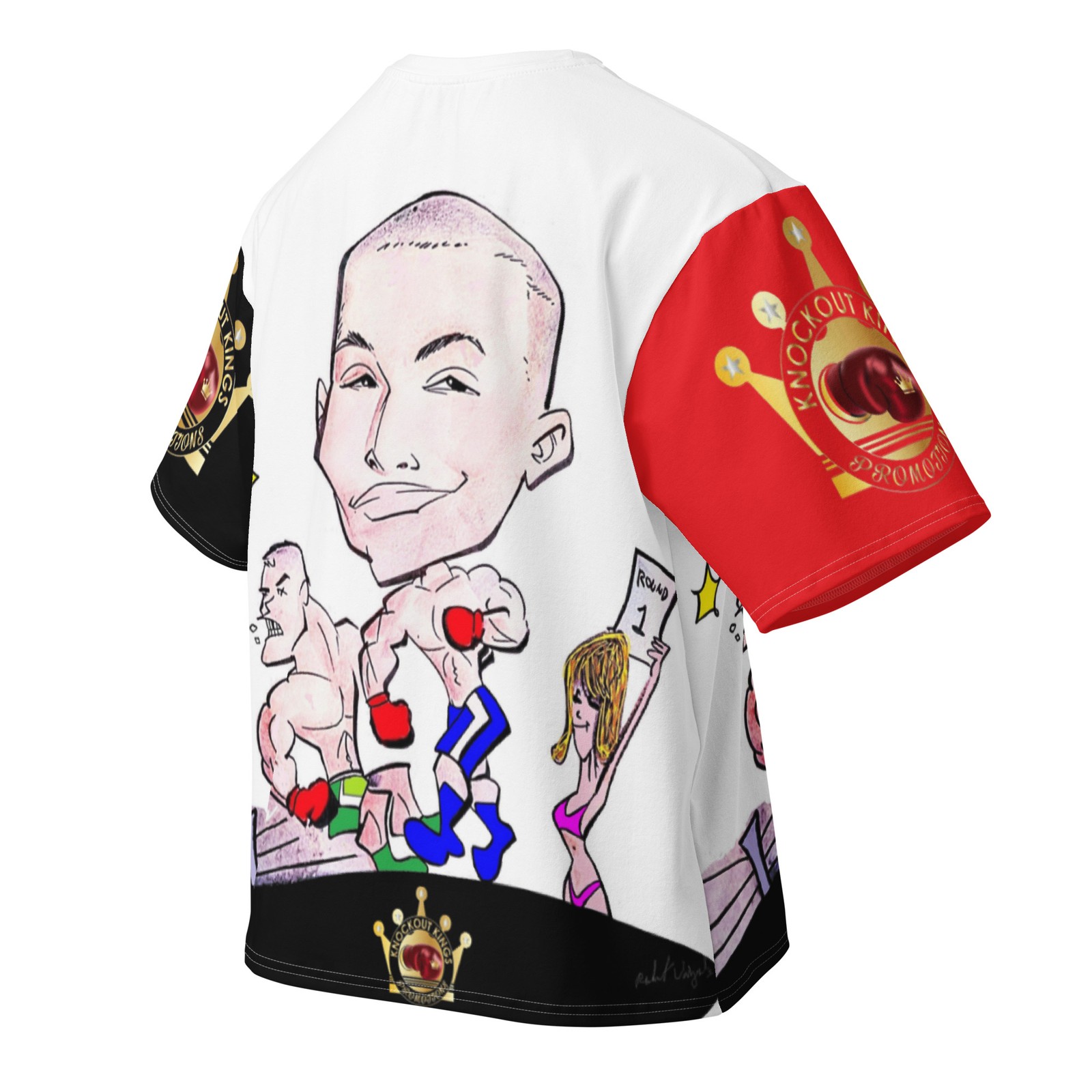 Knockout Kings Promotions Fight Sports White Oversized Cotton T-Shirt gallery