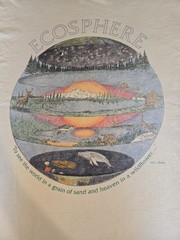 Vtg 90s American Eagle Ecosphere Nature Outdoor Animals Graphic T Shirt Size M