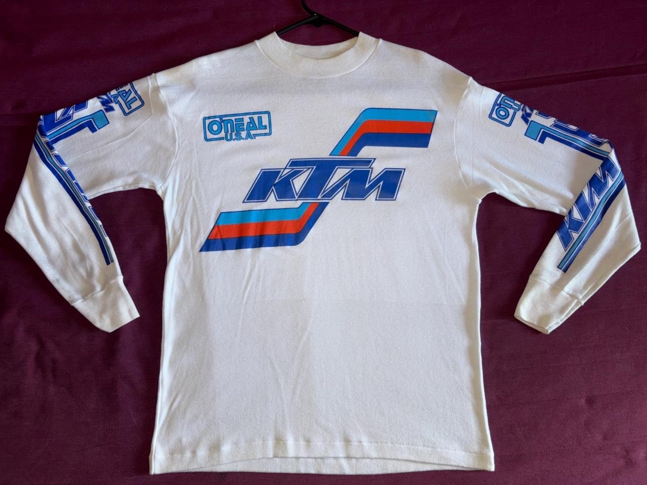 Vintage ONEIL USA KTM Racing Team Long Sleeve Shirt Medium motocross 80s ahrma gallery