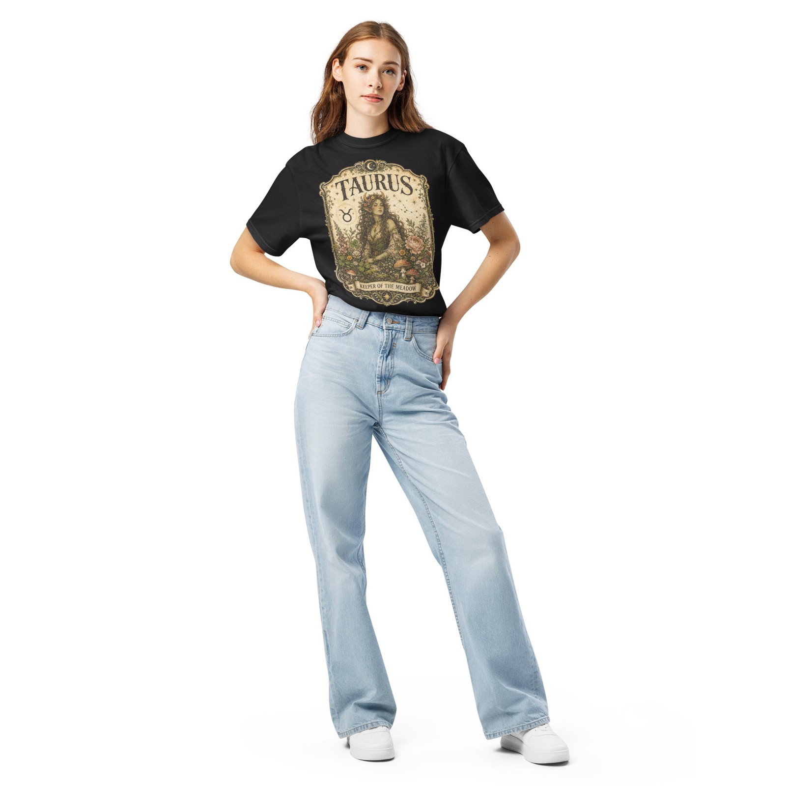Taurus Keeper of Meadow Comfort T-Shirt Premium Fairy Fantasy Zodiac Tee S-4XL gallery