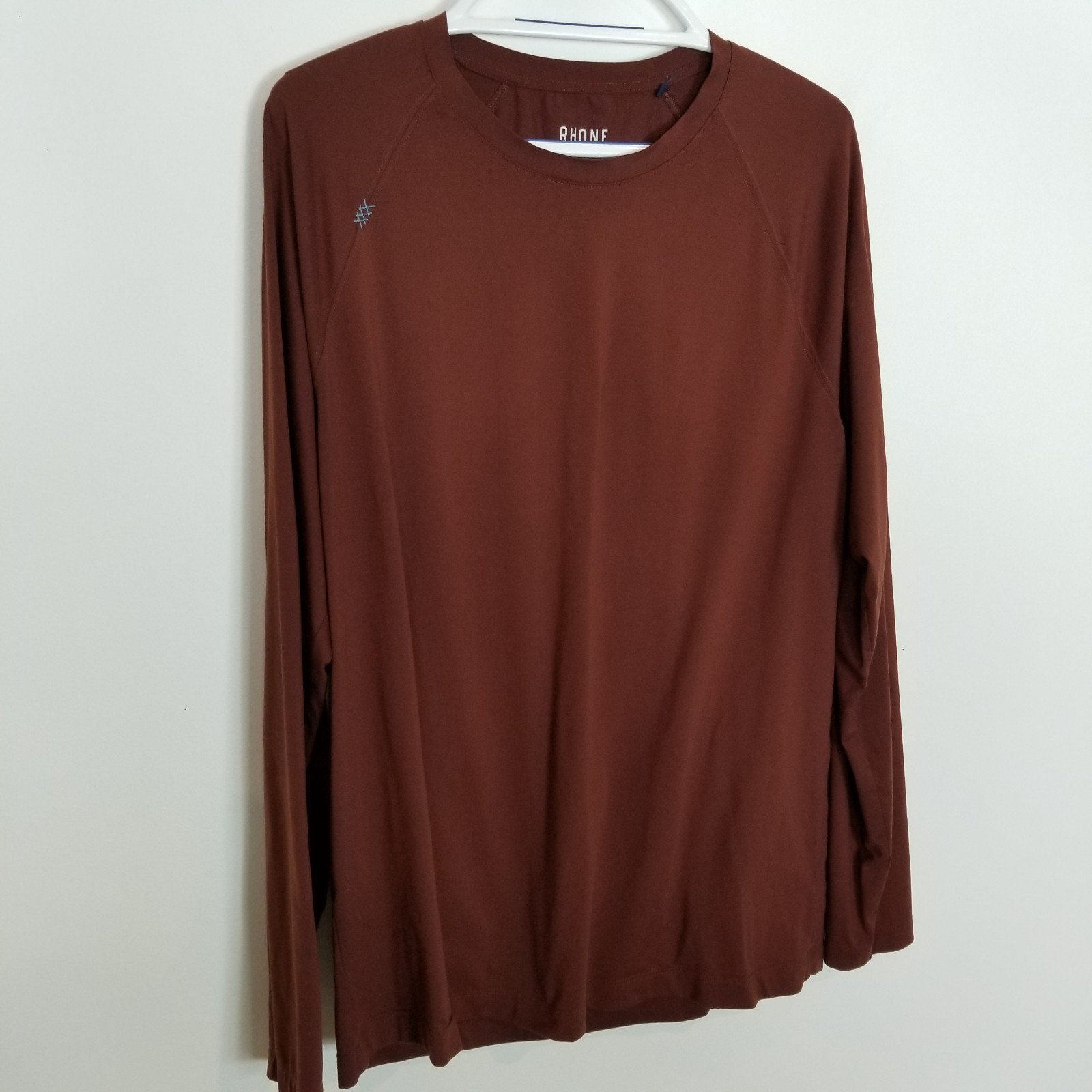 Rhone Reign Long-sleeve Performance Shirt Sz L Brown Nylon Blend Outdoor Casual gallery