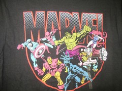 Marvel Comics classic design large cast Panther thor Hulk t-shirt NWT Large New
