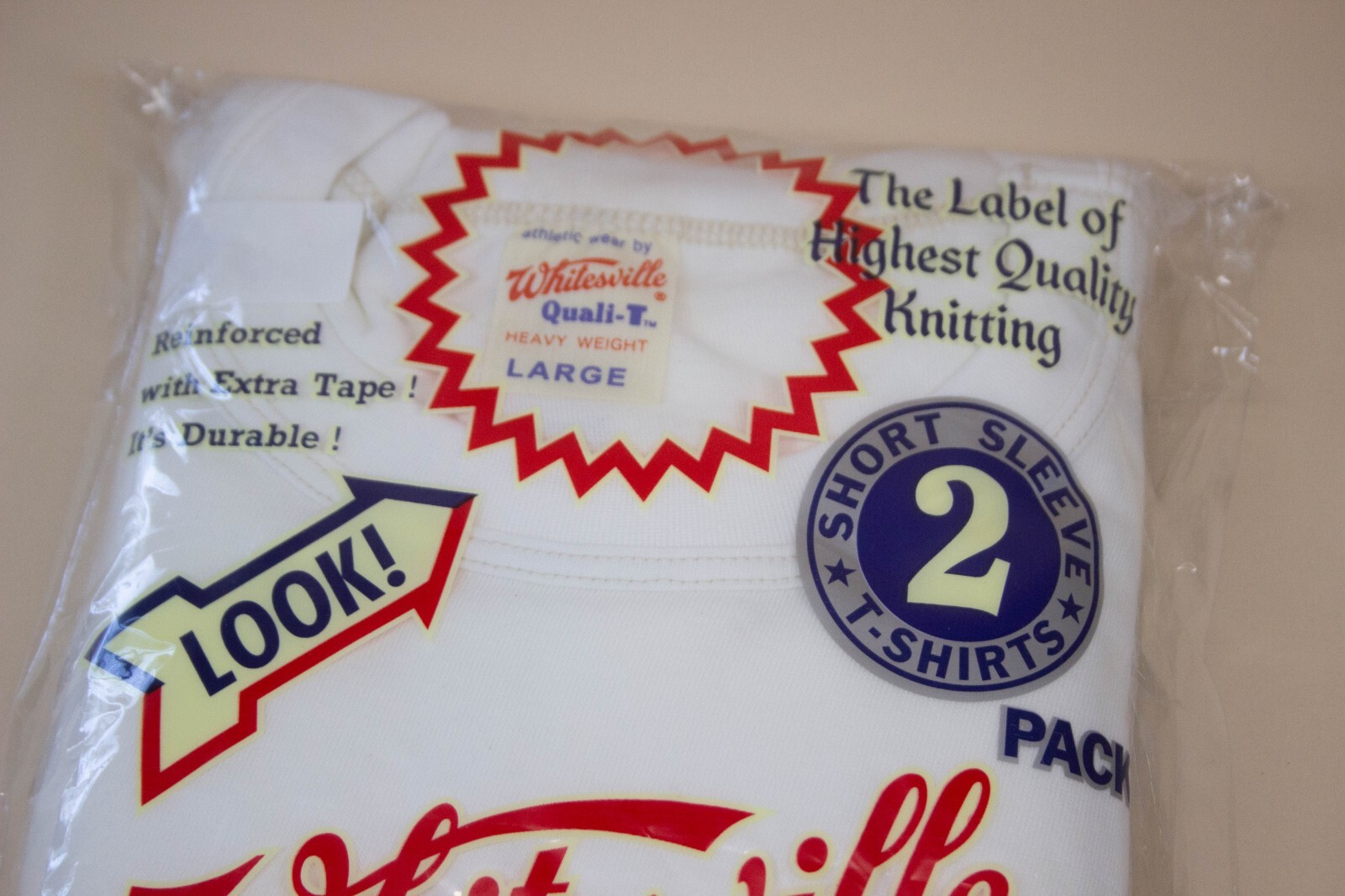 Whitesville 7oz Tubular Knit Tee / 2-Pack / White / L / "The Bear" Tee / Japan gallery