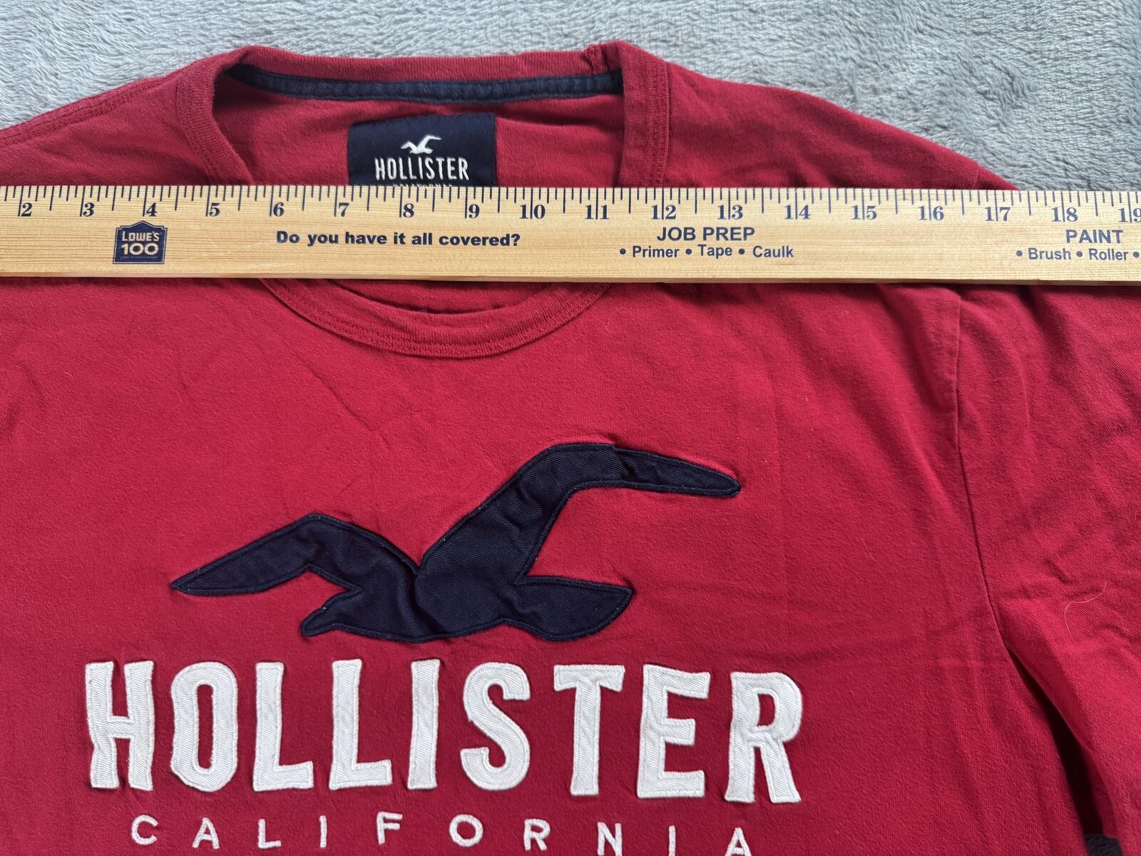 Hollister Shirt Mens XL Red Beach Surf Outdoor Y2K Preppy Embroidered Logo gallery