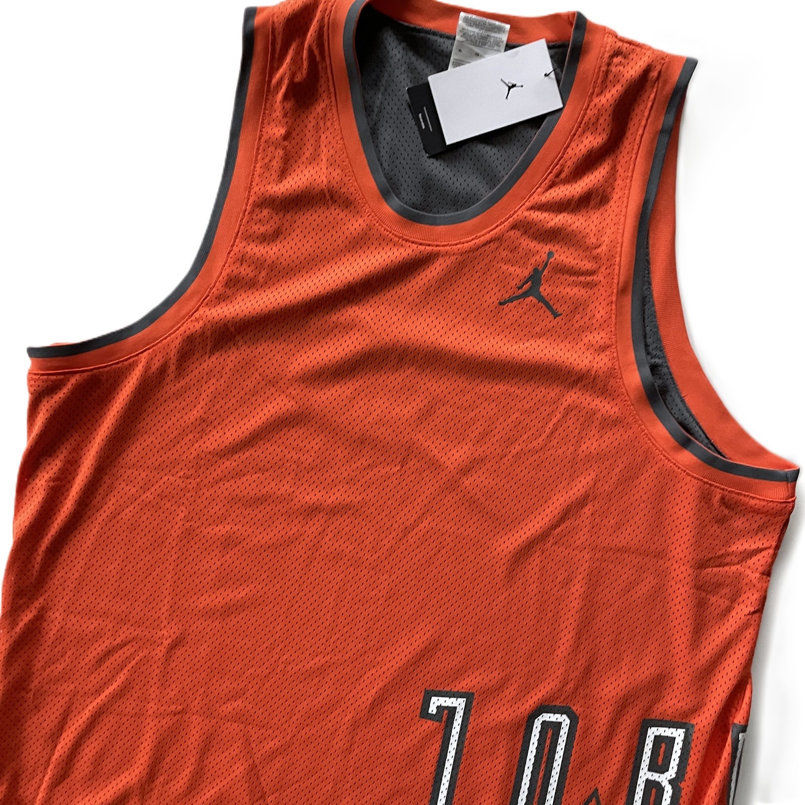 Jordan DNA Mens Reversible Tank Orange Gray Jersey Top Tee DA7234-803 | Size XL gallery