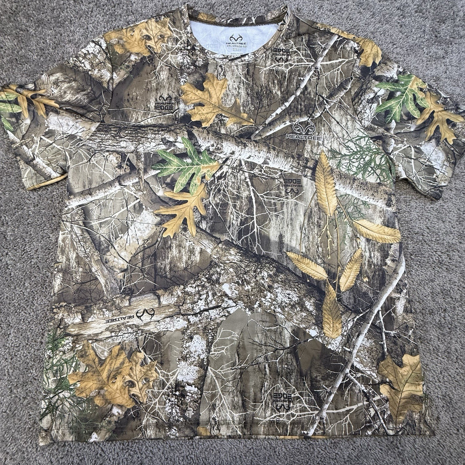 RealTree Camo T-Shirt Men’s 2XL (50-52) Lightweight Hunting Outdoors Comfort
