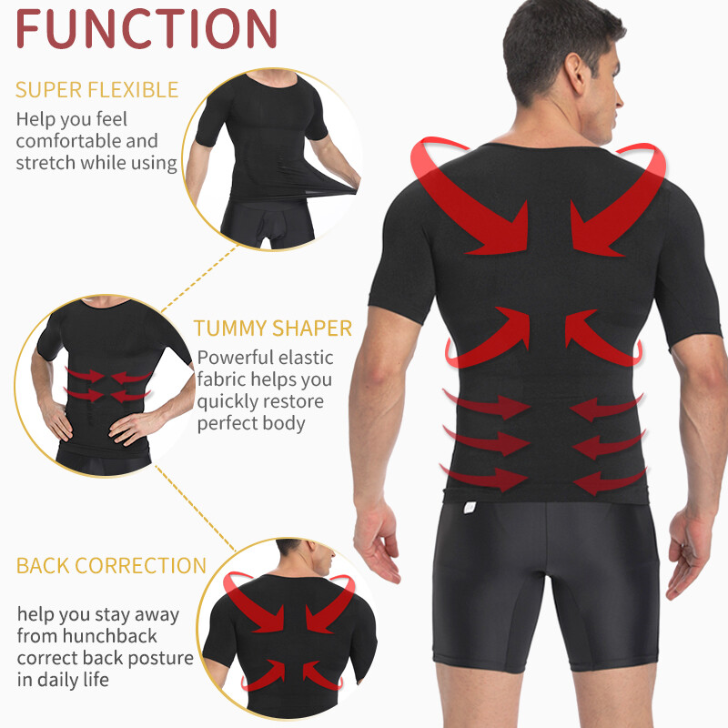 Men's Slimming Body Shaper Vest Abs Abdomen Compression T Shirt Fitness Tank Top gallery