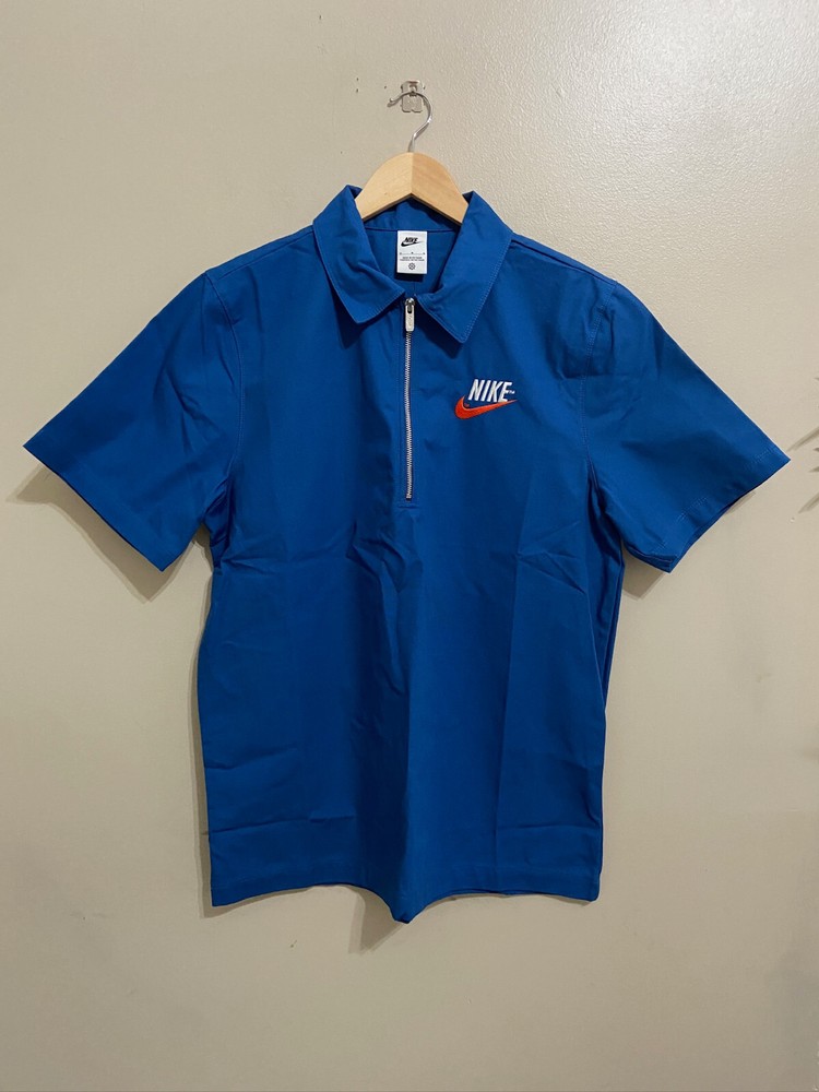 Nike Sportswear NSW Trend Overshirt Phantom Shirt Blue DM5283-407 Mens L NEW