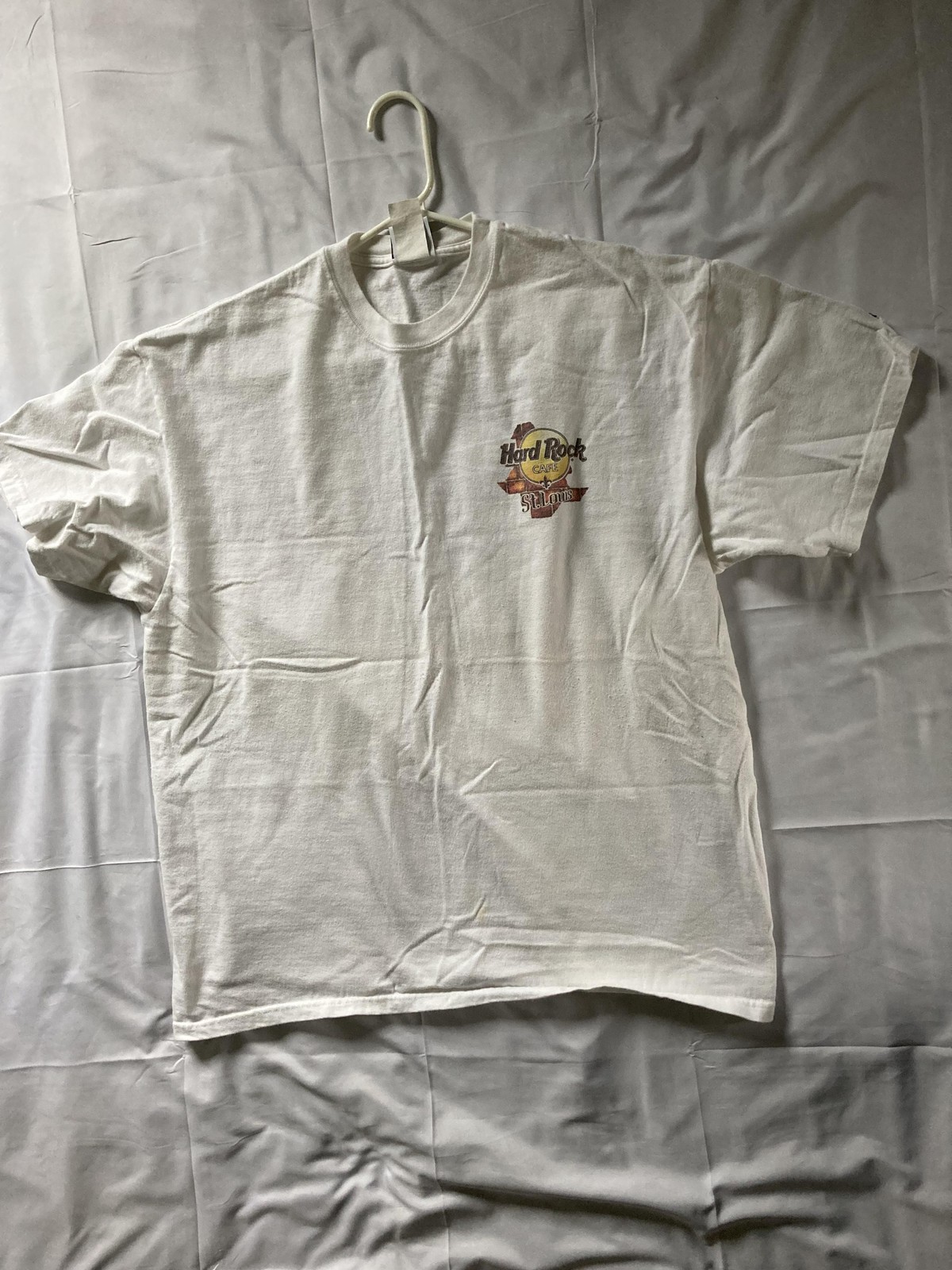 Vintage Hard Rock Cafe St Louis Shirt Mens XL White Graphic Double Sided 90s gallery