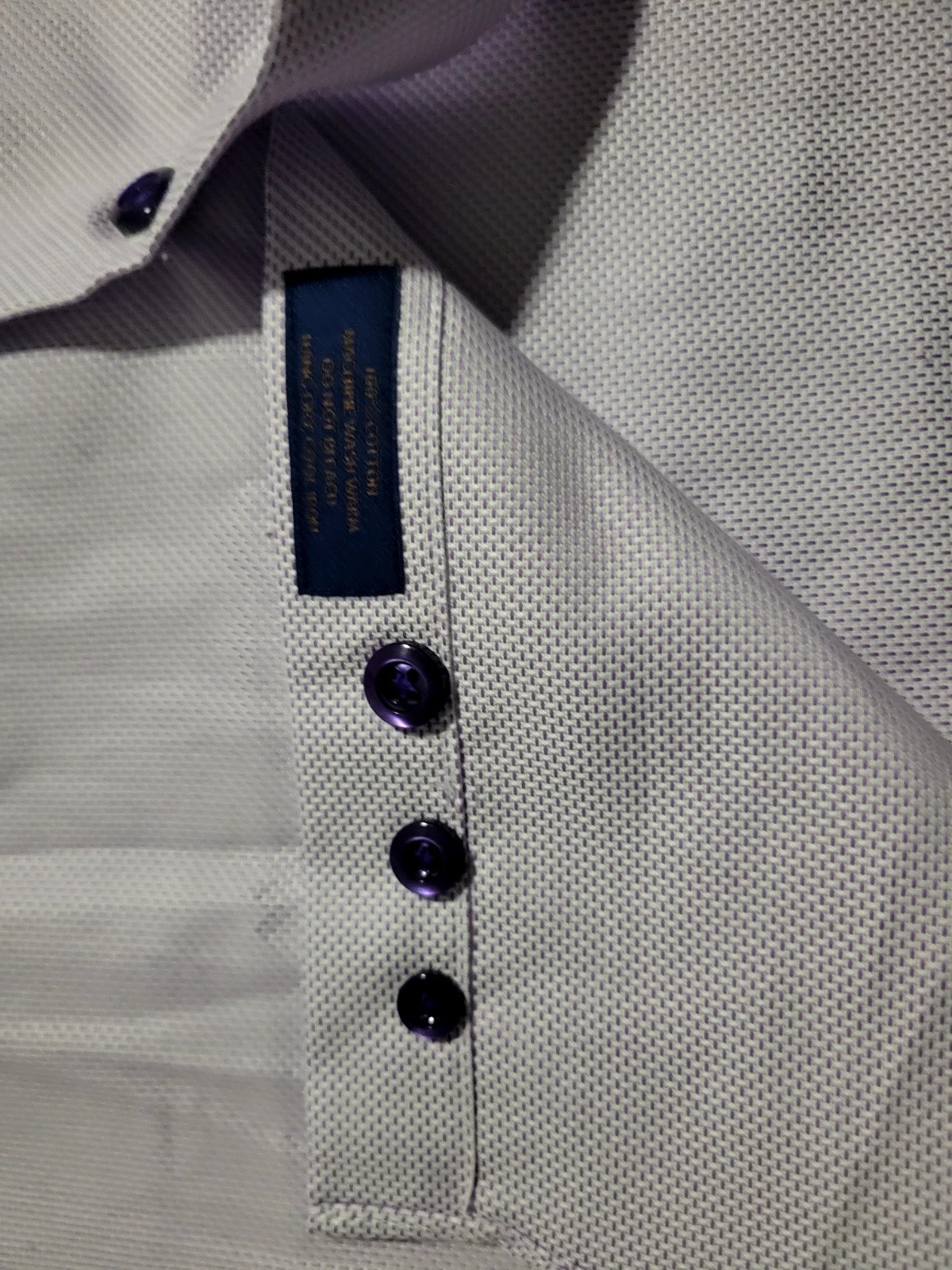 David Donahue Button Shirt Mens Large Trim Fit Light Purple Collared Formal gallery