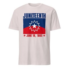 Juneteenth Red White Blue Freedom Flag T-Shirt, Blue Juneteenth Flag Shirt