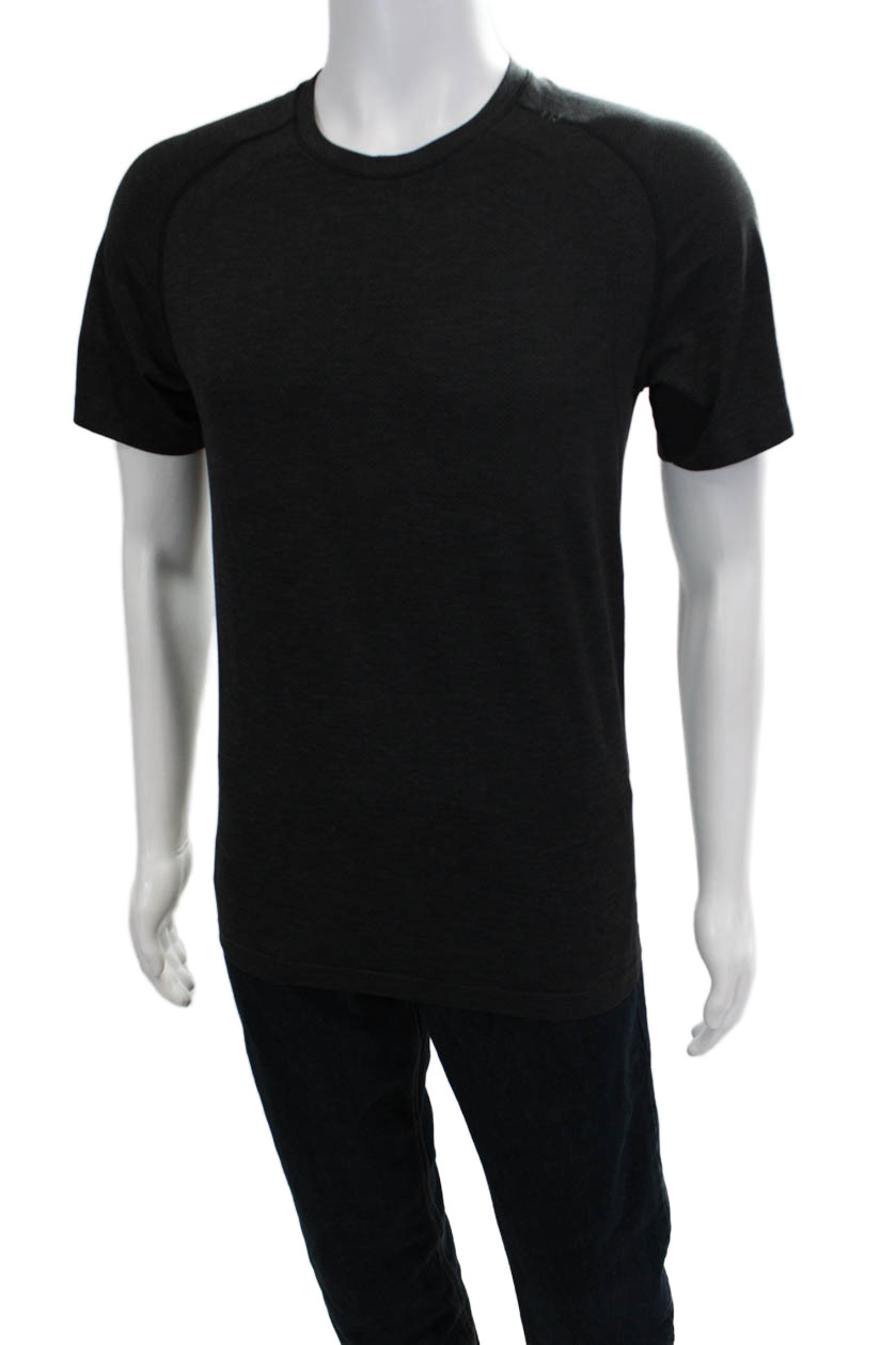 Lululemon Mens Black Short Sleeve T-Shirt Nylon Blend Crew Neck Size S gallery