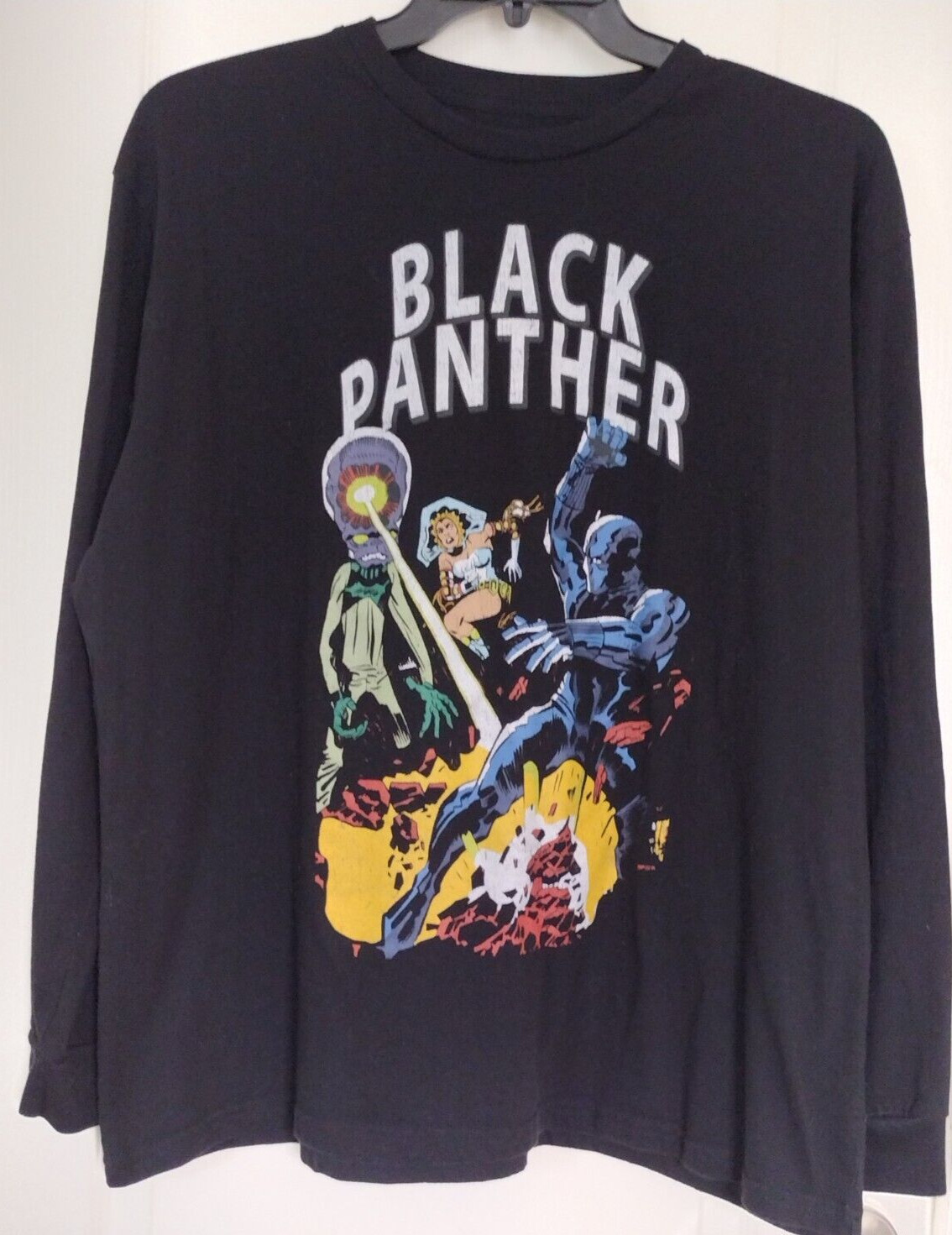 Men's Marvel Black Panther Long Sleeve Graphic T-Shirt Lurk Nakia Heros Size 2XL gallery