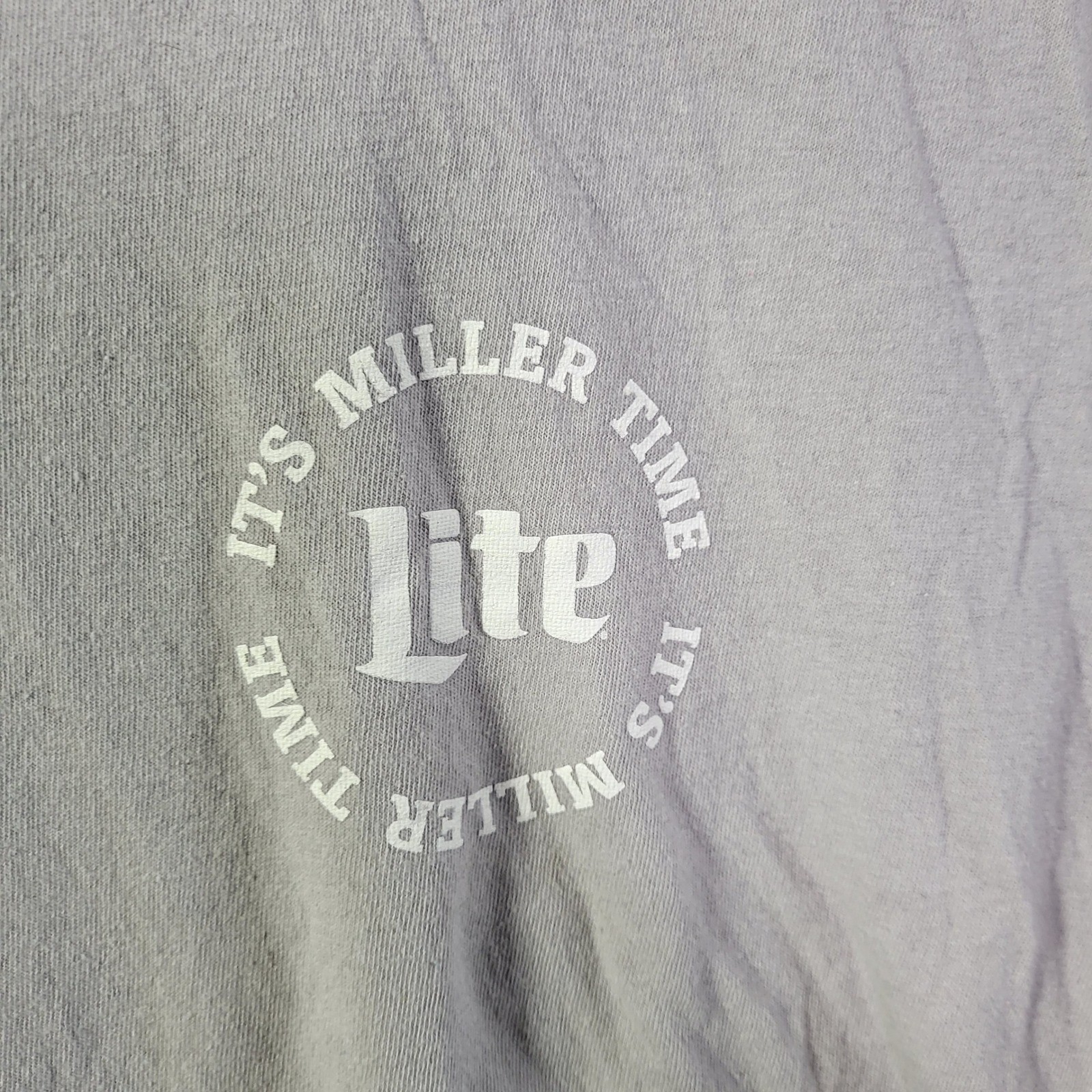 Milwaukee Brewers Miller Lite Gray Graphic T-Shirt Mens XL District DT5000 MLB gallery