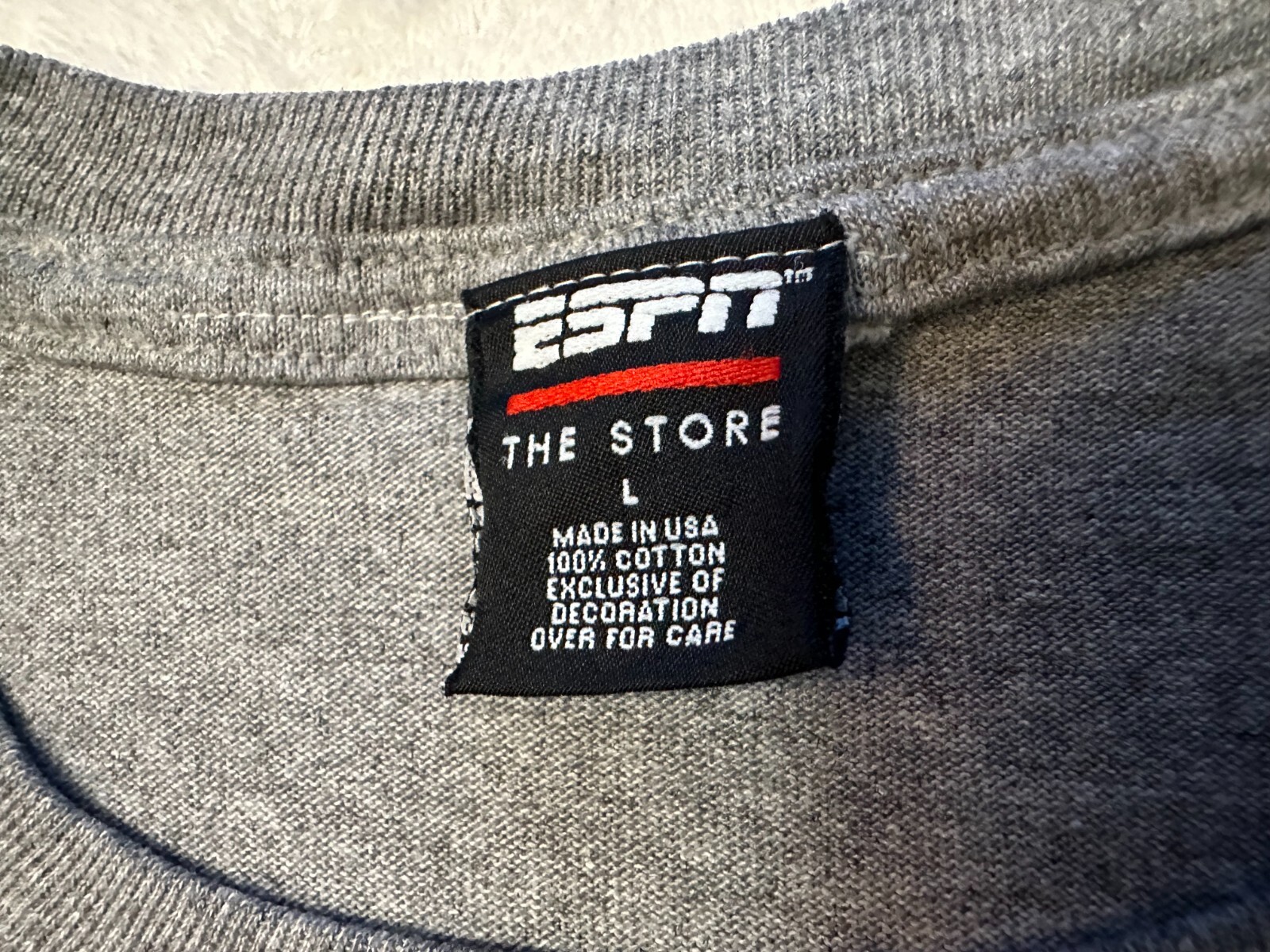 Vintage 1990s 90s ESPN TV Sports Store USA American Flag Graphic Promo T-Shirt L gallery