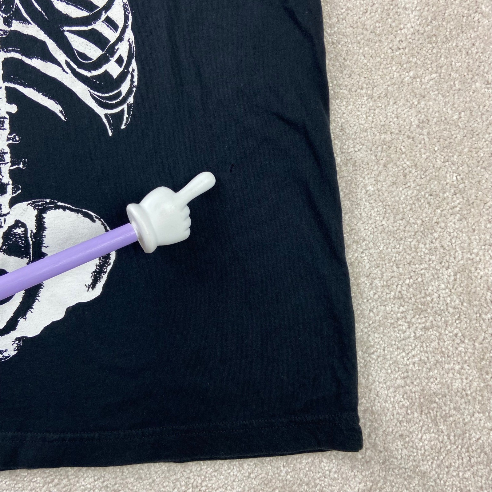 Playboi Carti Tour 2017 T-Shirt Men Large Black Skeleton Butterfly Graphic Tee gallery