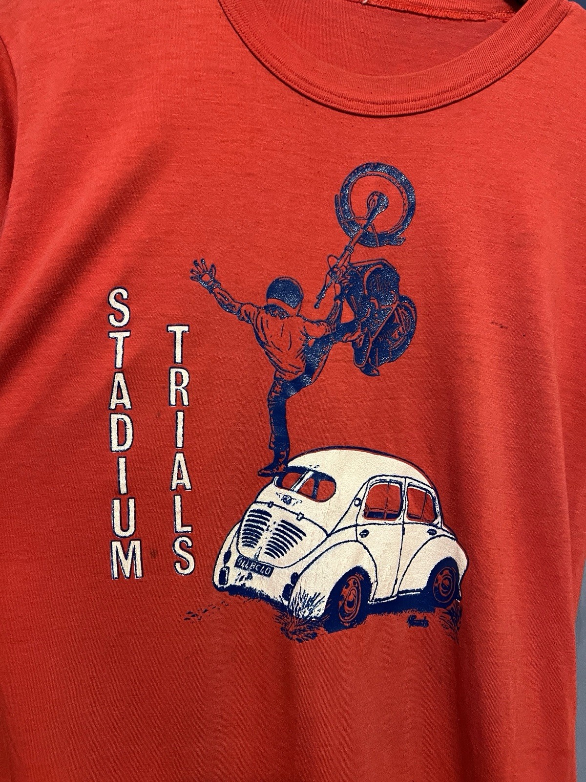 Vintage Stadium Trials Motorcycle Cotton Tee 70s/80s Single Stitch Medium gallery