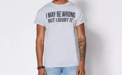 Spencer’s I May Be Wrong But I Doubt It Funny Sarcastic Graphic Tee (XL) NWT