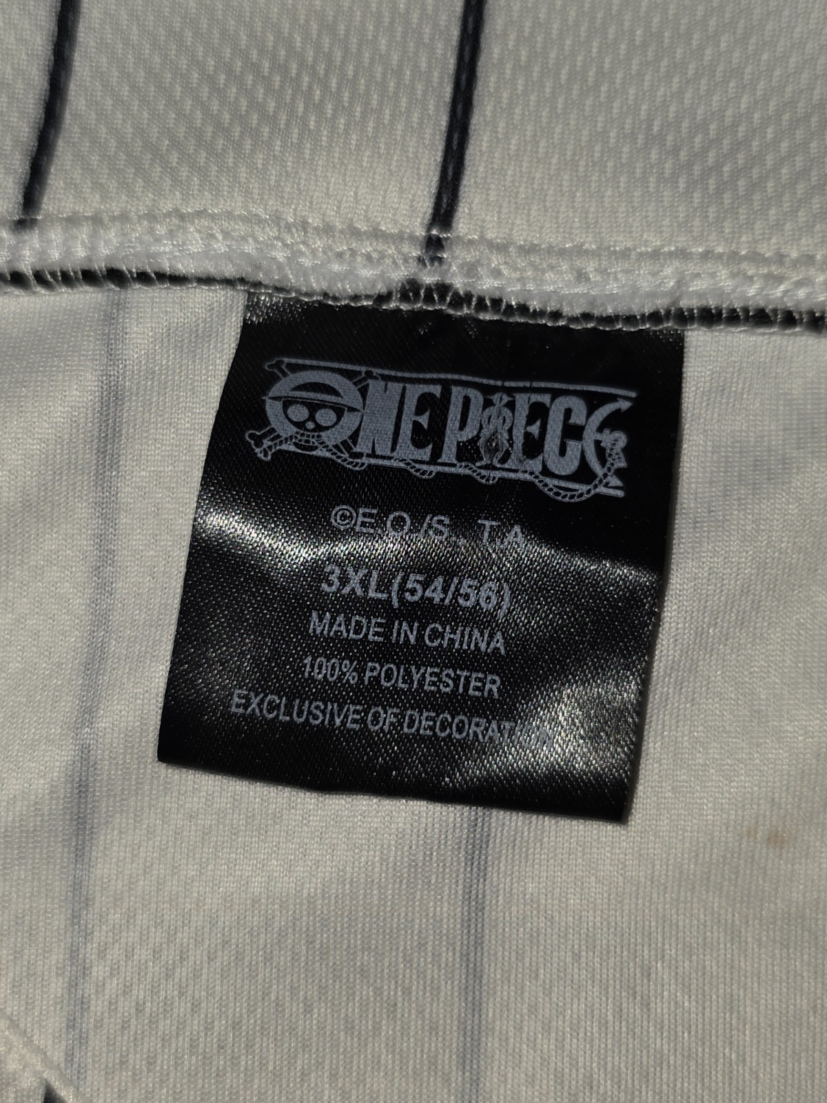 One Piece Straw Hat Crew Luffy #01 Baseball Jersey White - Mens Size 3XL gallery