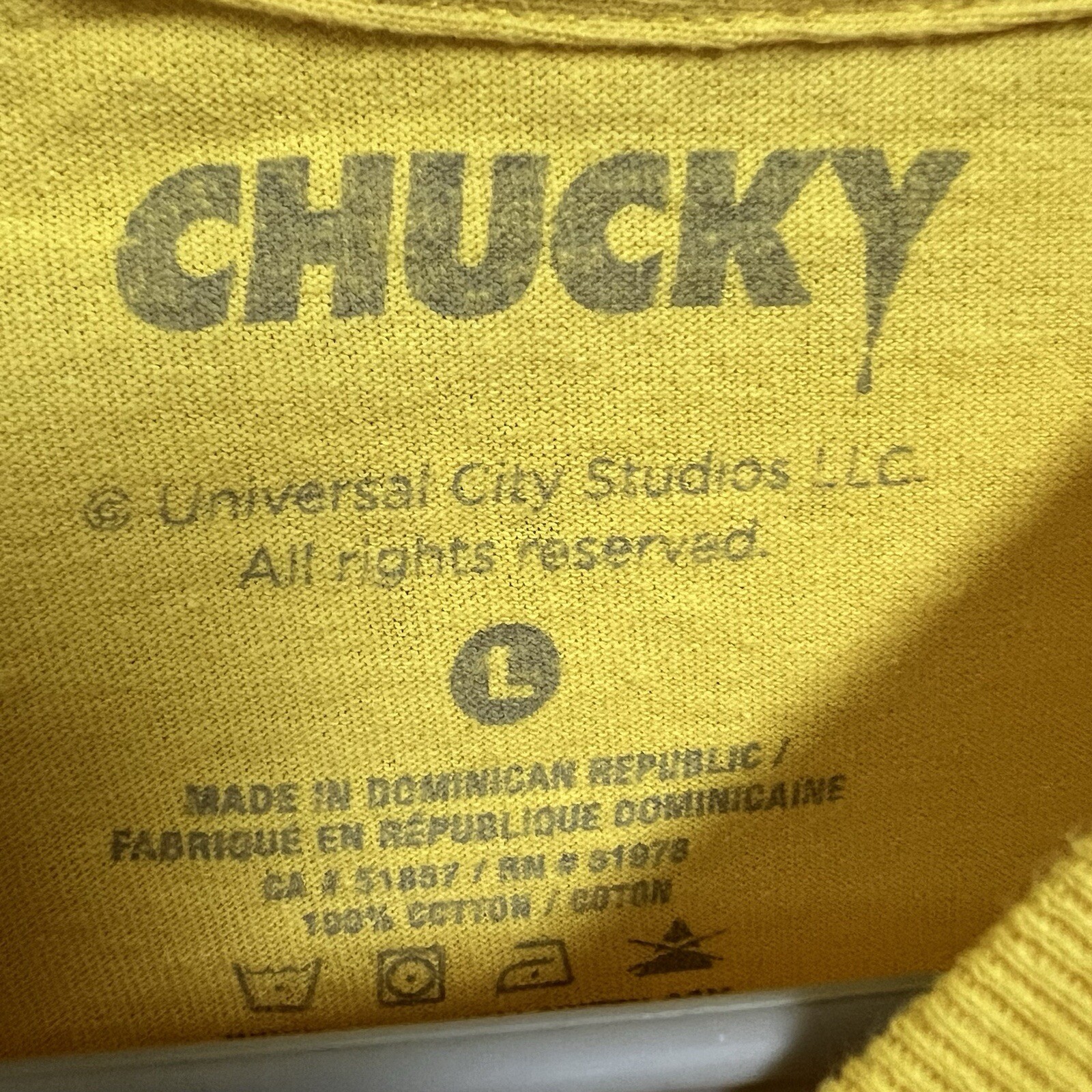Chucky Good Guys Friends Til The End Movie Graphic T-shirt Men Large Yellow gallery