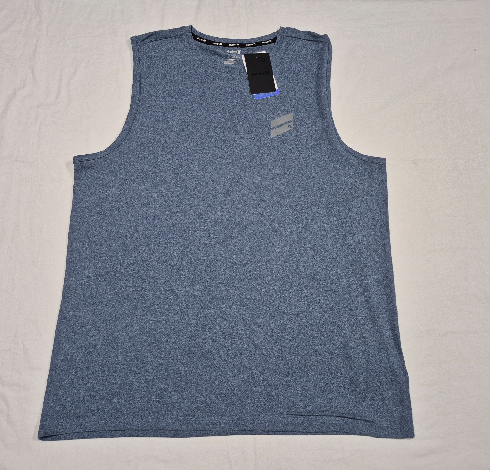 Hurley Men's Exist Breathe Performance Tank top Poly Gladiator Submarine Blue gallery