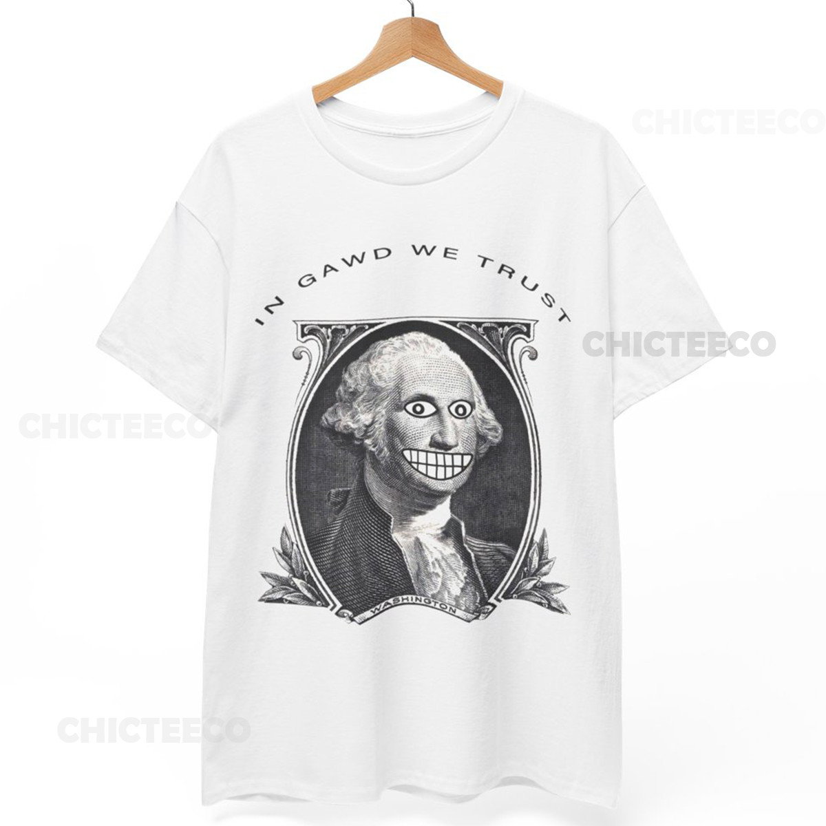 In Gawd We Trust Shirt Kurt Cobain Nirvana Grunge 90s Anti-Establishment Unisex gallery