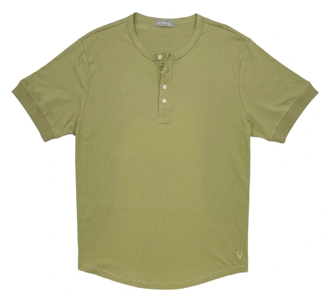 VarietyAthletics Mens Soft Pima Cotton Elastic Sleeve Cuff Henley T-Shirt gallery