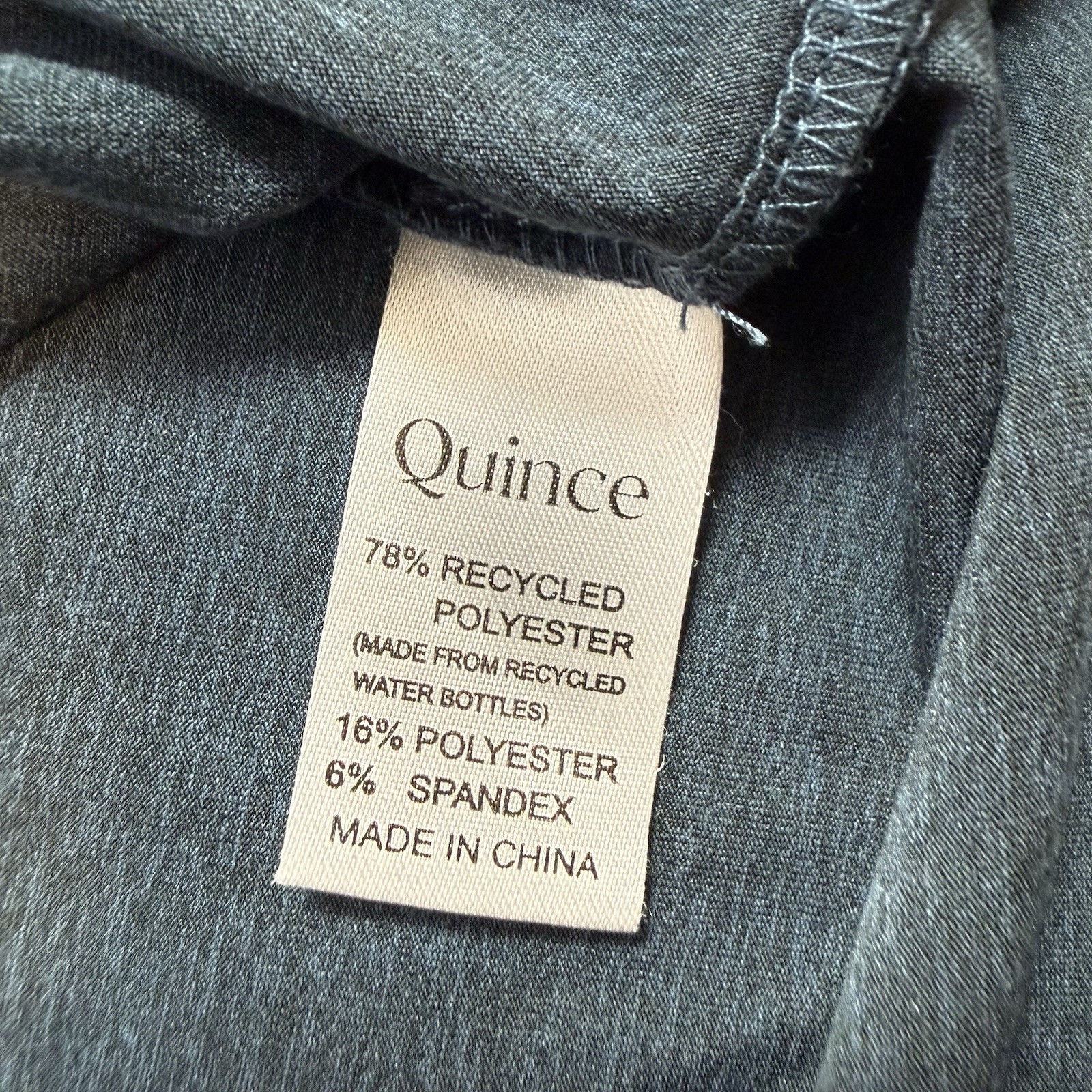 Quince Mens SS T Shirt Polyester Spandex Sz M Preppy Athleisure Eco Conscio gallery