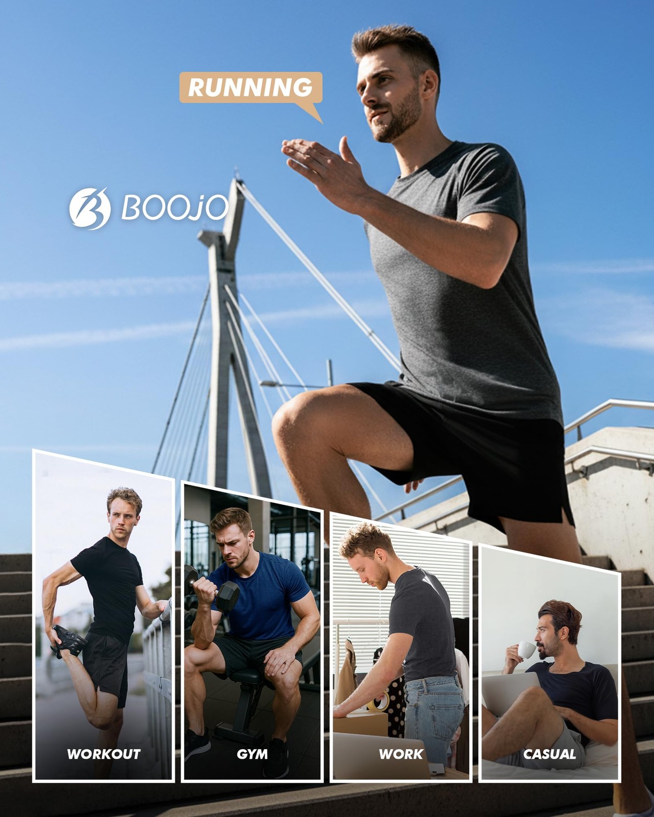 7 Pack Workout Shirts for Men - Quick Dry Moisture Wicking T-Shirts Short Sle... gallery