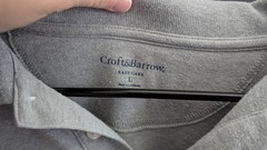 Croft & Barrow Easy Care Men’s Gray Long Sleeve Polo with Pocket Size Large