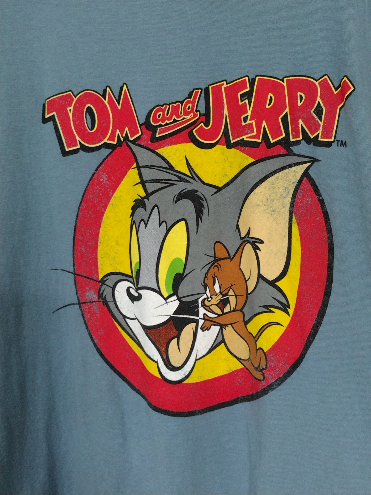 VINTAGE Men's Tom and Jerry Graphic Print Pullover T Shirt Size XL Short Sleeve gallery