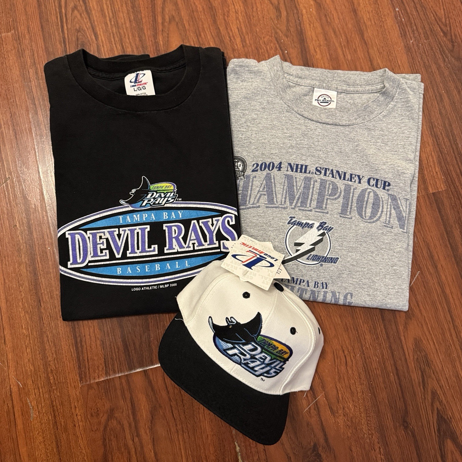 Tampa Bay Bundle / Logo Athletics 90’s Vintage hat + Tampa Bay 2K Shirts gallery