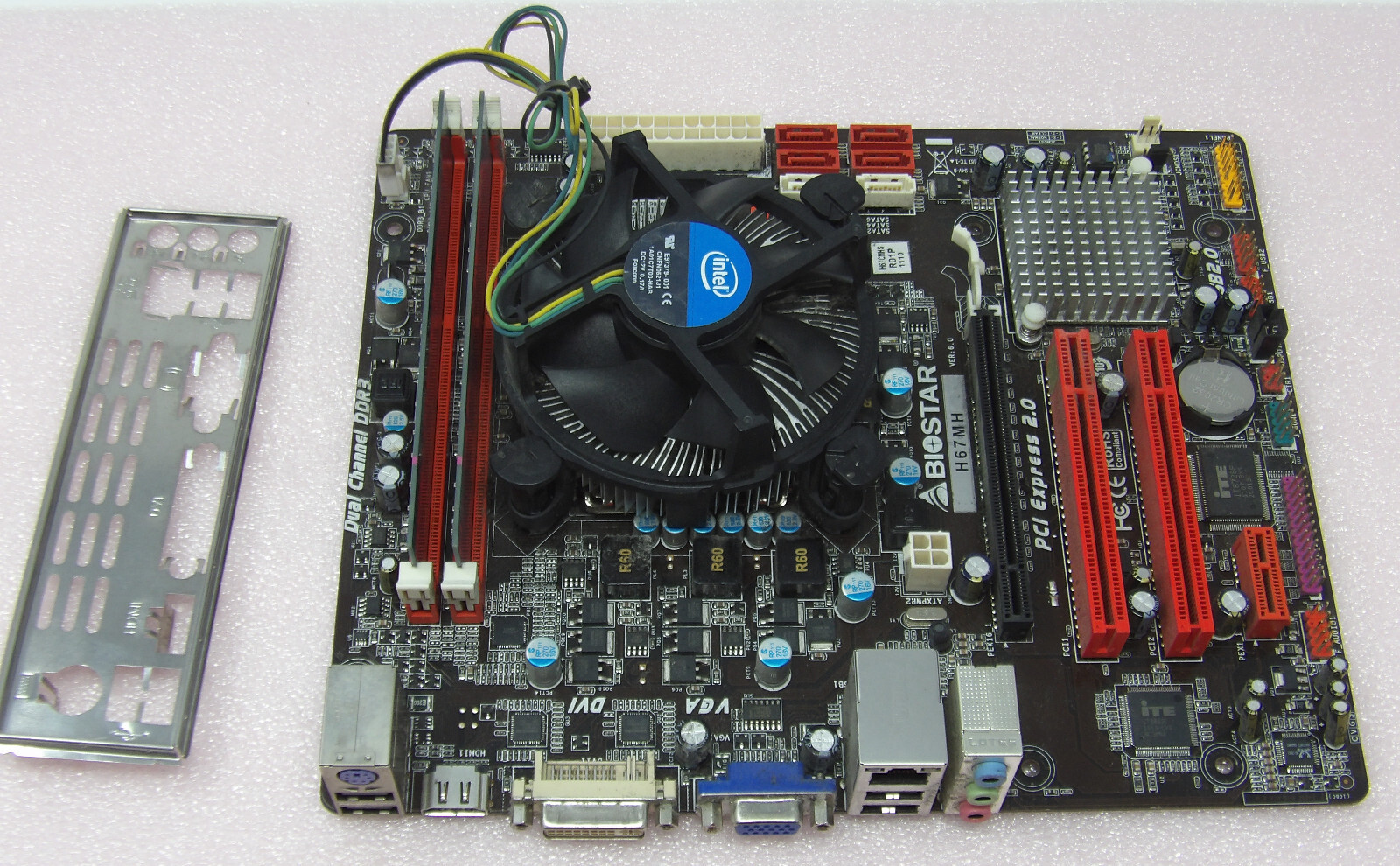 i3-2100 processor with Biostar MB Memory Fan/Heatsink