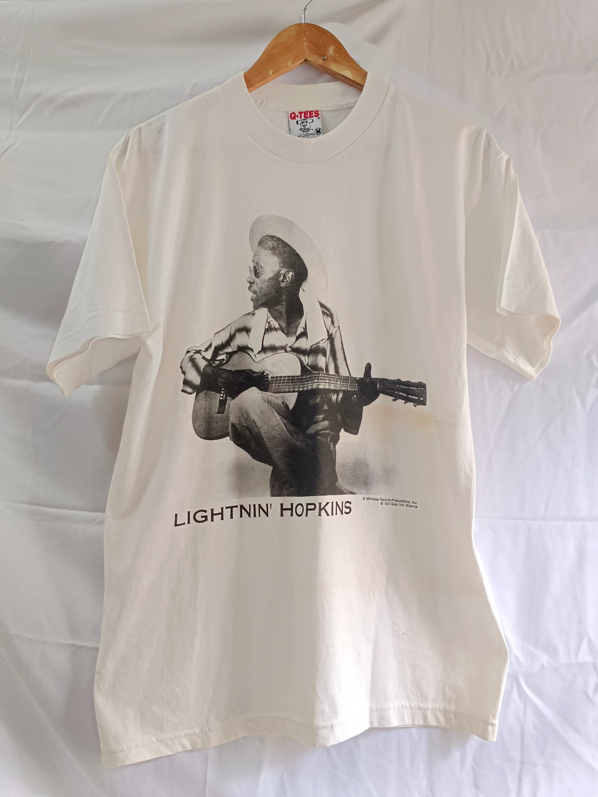 Vintage Lightnin’ Hopkins White Shirt Unisex Concert S to 5XL TU125