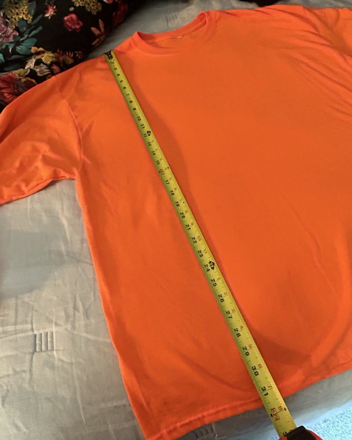 Mens ORANGE 2XL 3XL Cotton Tshirt Crew Neck Long Sleeve T-Shirt UNISEX gallery