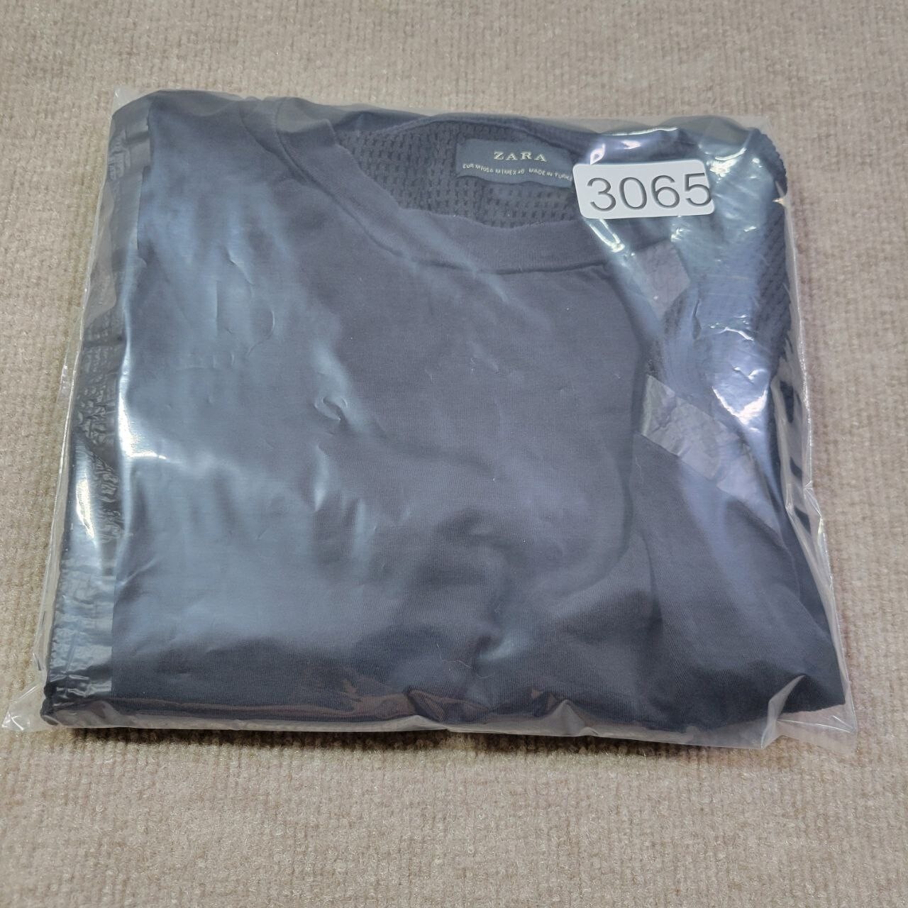 Zara T-Shirt Men's Medium Black Open Knit Short Sleeve Pullover Hipster Y2K gallery