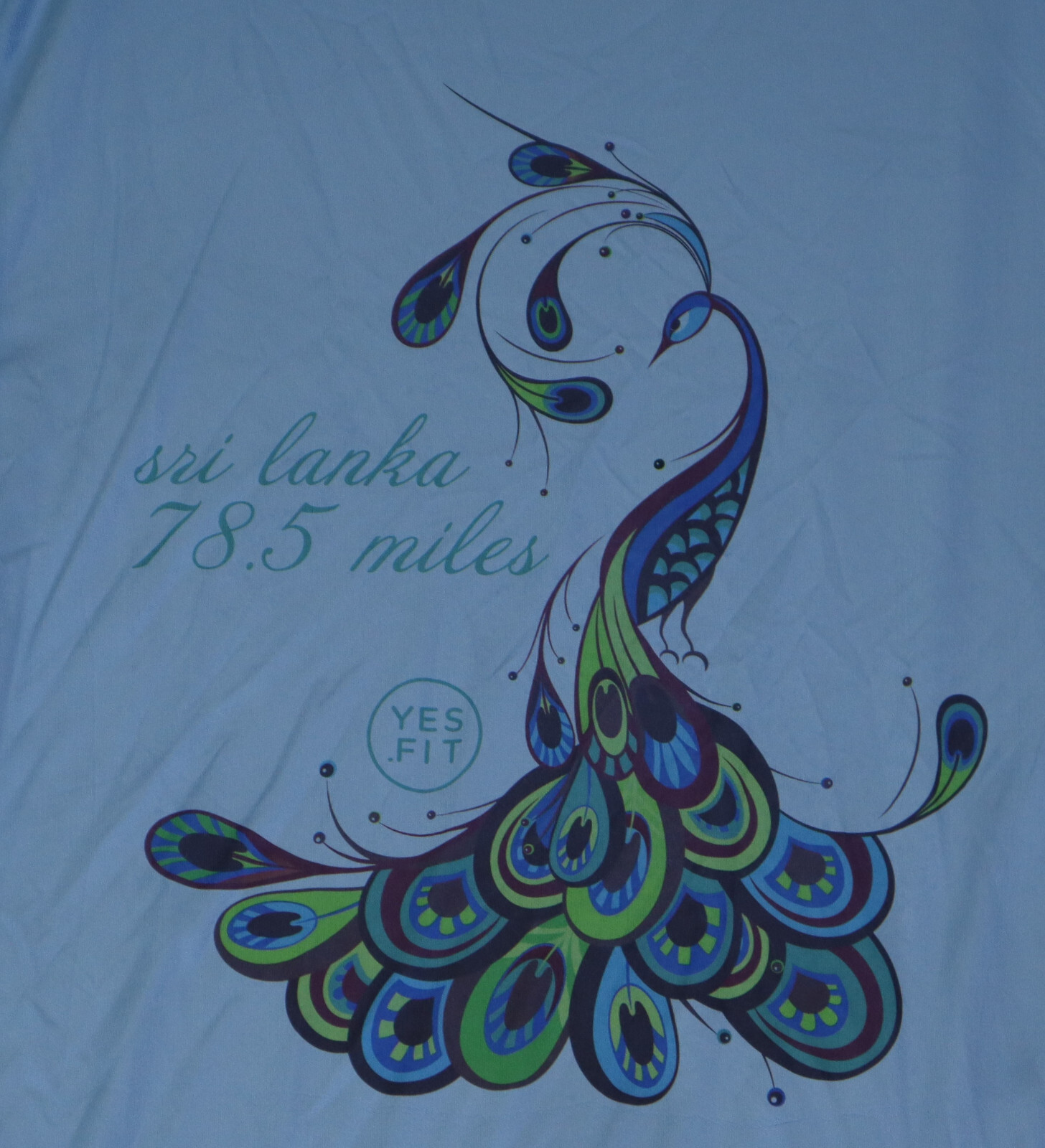 Sri Lanka 78.5 Miles Yes Fit Race T-Shirt Unisex Small Blue Performance T-Shirt gallery