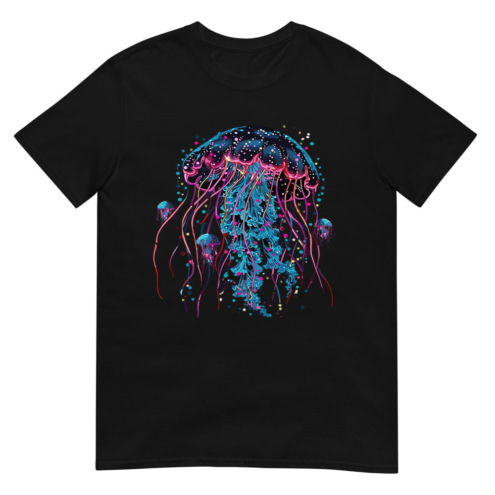 Artistic Deep Sea Jellyfish T-Shirt - Aquatic Animals Novelty Graphic gallery