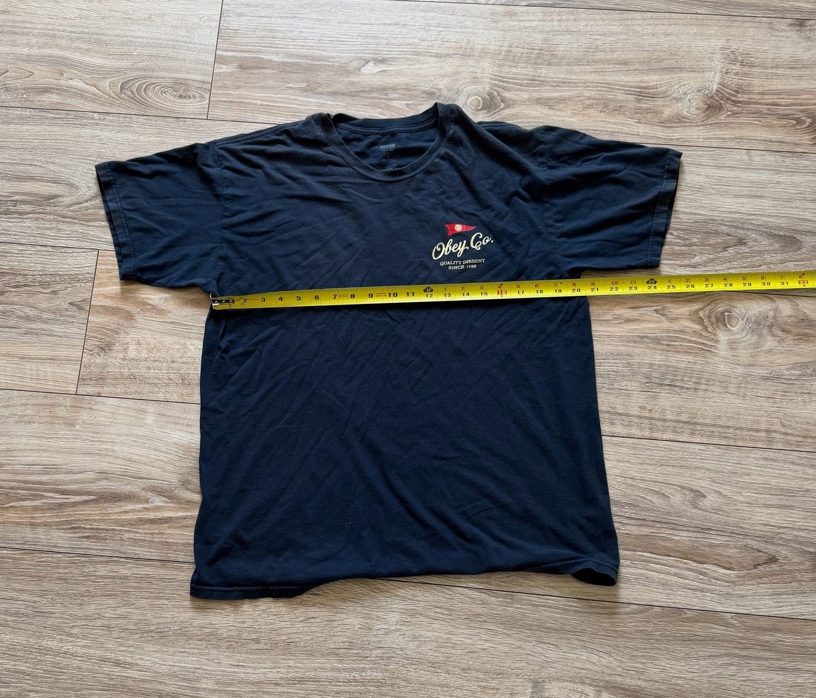 Obey Co. Nautical Flag Graphic Tee Black Size Large gallery