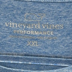 Vineyard Vines Performance Shirt Mens 2XL Activewear Stretch Blue Short Sleeve *