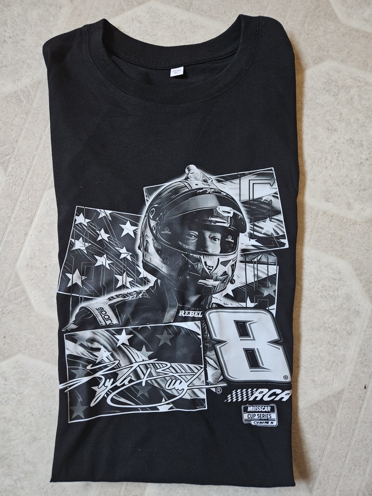 2026 2XL Kyle Busch #8 RCR Racing Patriotic American Flag Graphic T-Shirt & 1 XL gallery