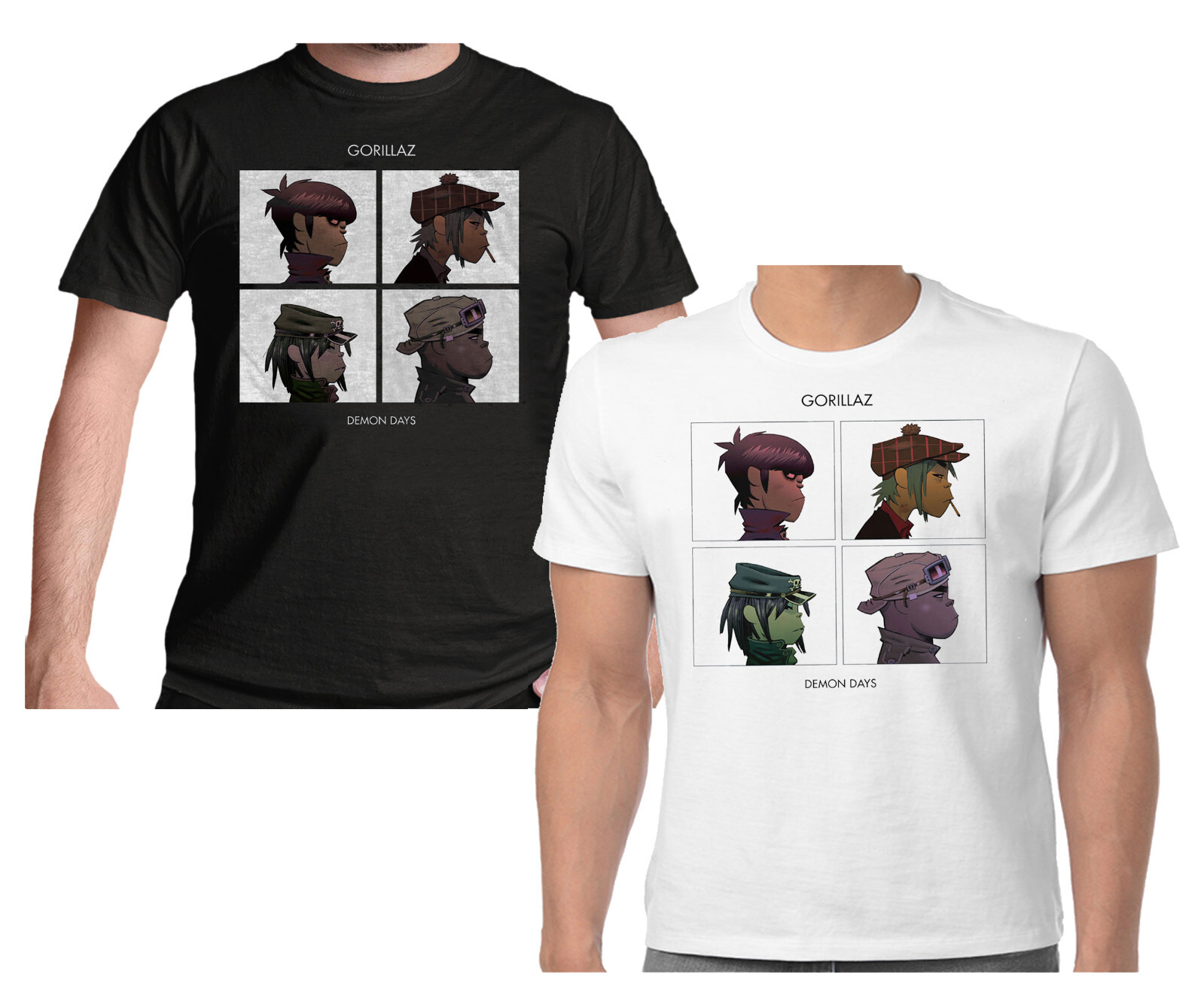 Gorillaz Demon Days T Shirt Official New White / Black S – 2XL