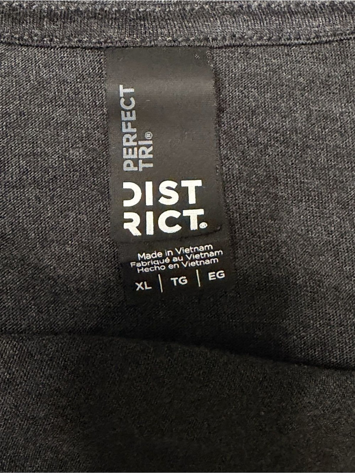 District Black Long-Sleeve Hooded Tee with Orange Badge gallery