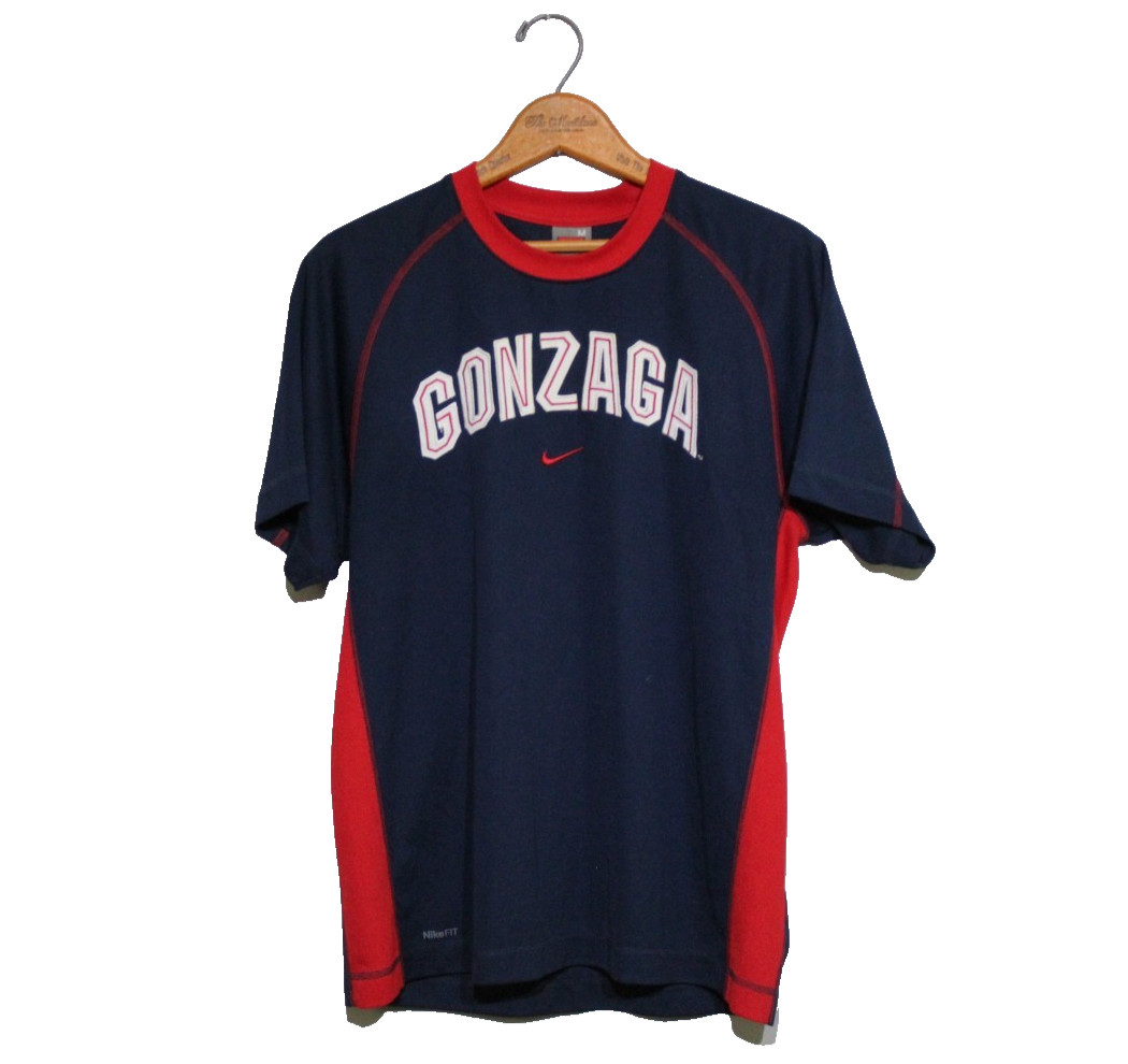 Gonzaga Nike Warm-Up T-Shirt Size US Men Medium College Basketball Vintage Y2K gallery
